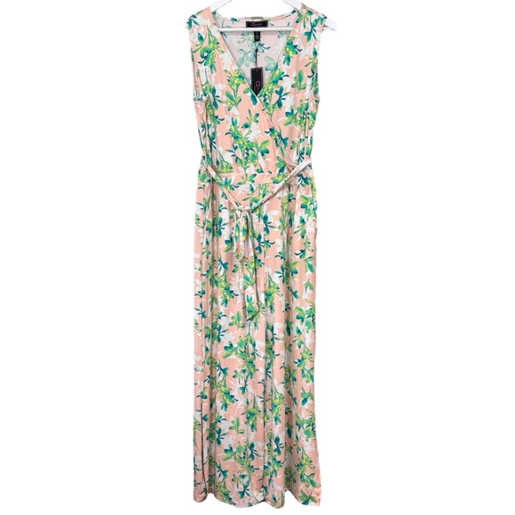 C. Wonder Christian Siriano Peach Botanical Wide Leg Jumpsuit Women's Large NWT - Picture 2 of 16